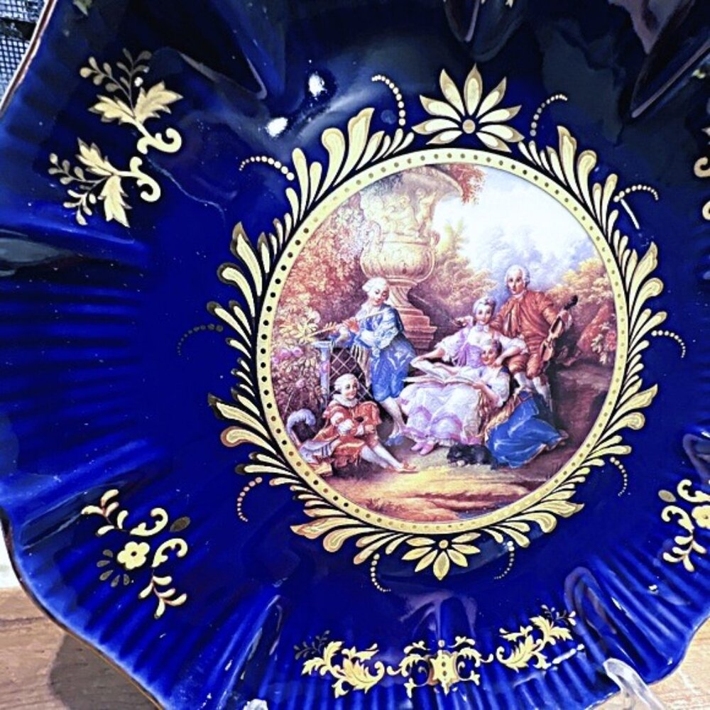 Limoges Cobalt Blue Plate - Picture 6 of 9